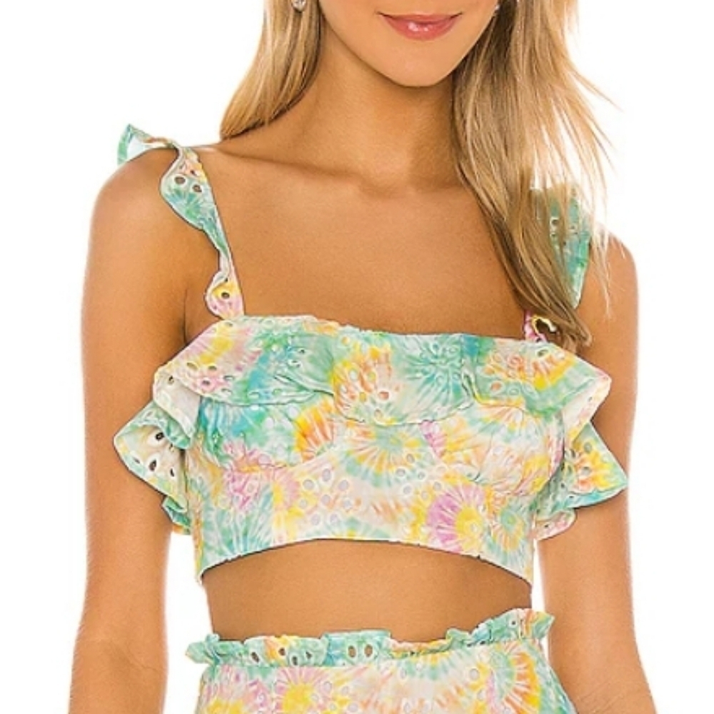 Lovers & Friends Tie Dye Cotton Charlotte Bralette